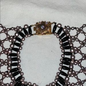 Jewelry - Bib necklace in silver and black Jewelry - Bib necklace in silver and black